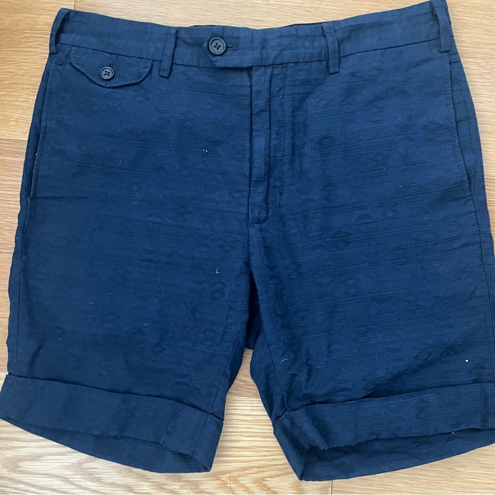 Engineered Garments Navy/Black Cotton Shorts  Size 32